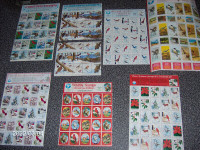 Canada Vintage  Wildlife Christmas Stamps Full Sheets
