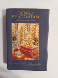 Book hard cover titled SRIMAD BHAGAVATAM - THIRD CANTO - PART 4