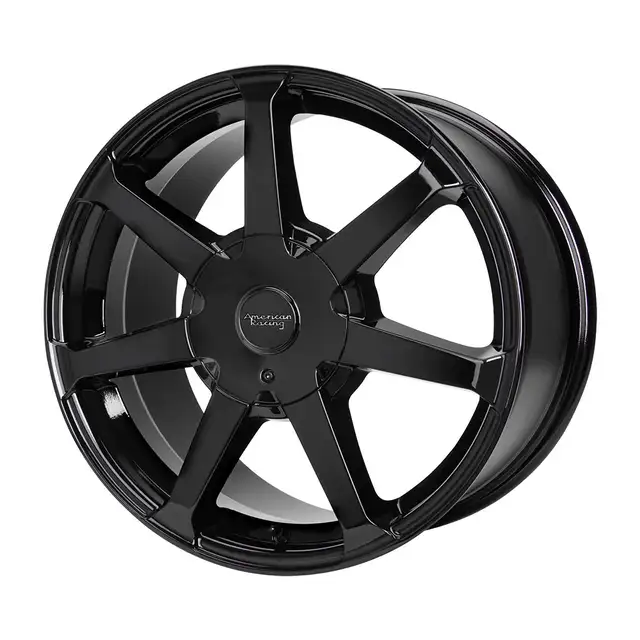 Set of American Racing AR930 Black Rims 17x7 5x108 in Tires & Rims in Ottawa - Image 2