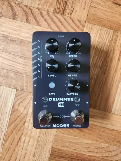MOOER DRUMMER X2. New drum machine pedal c/w box, manual and power cable. $110.00