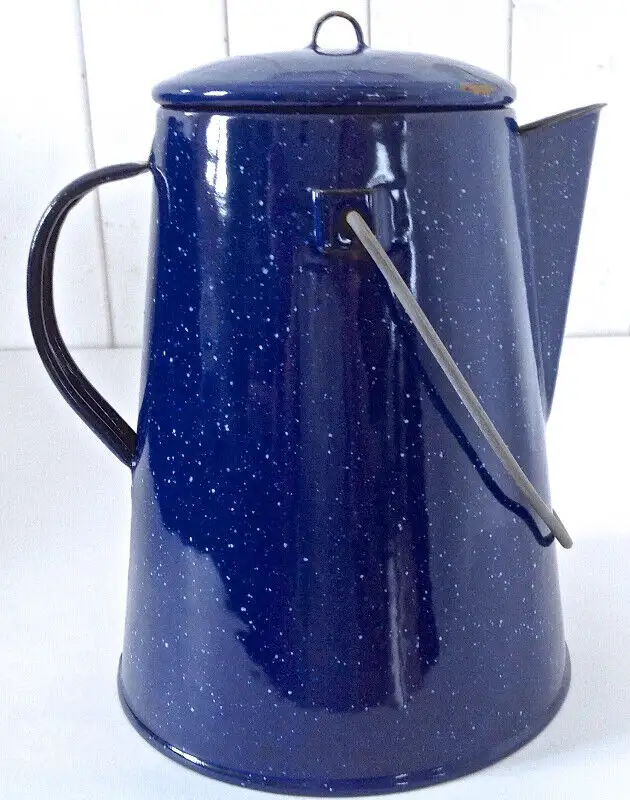 Antiquity. Collection. Large enameled iron teapot63417655144449122