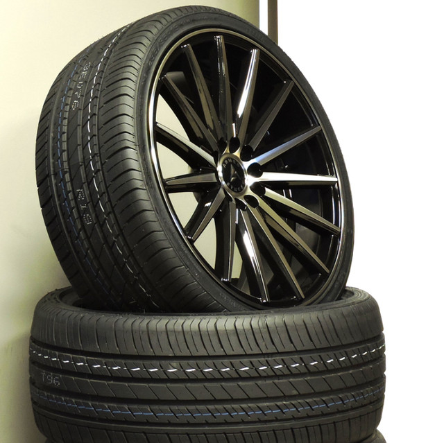 NEW! gloss BLACK MACHINED 19" CONCAVE rims W/NEW TIRES!! rival in Tires & Rims in Edmonton - Image 4