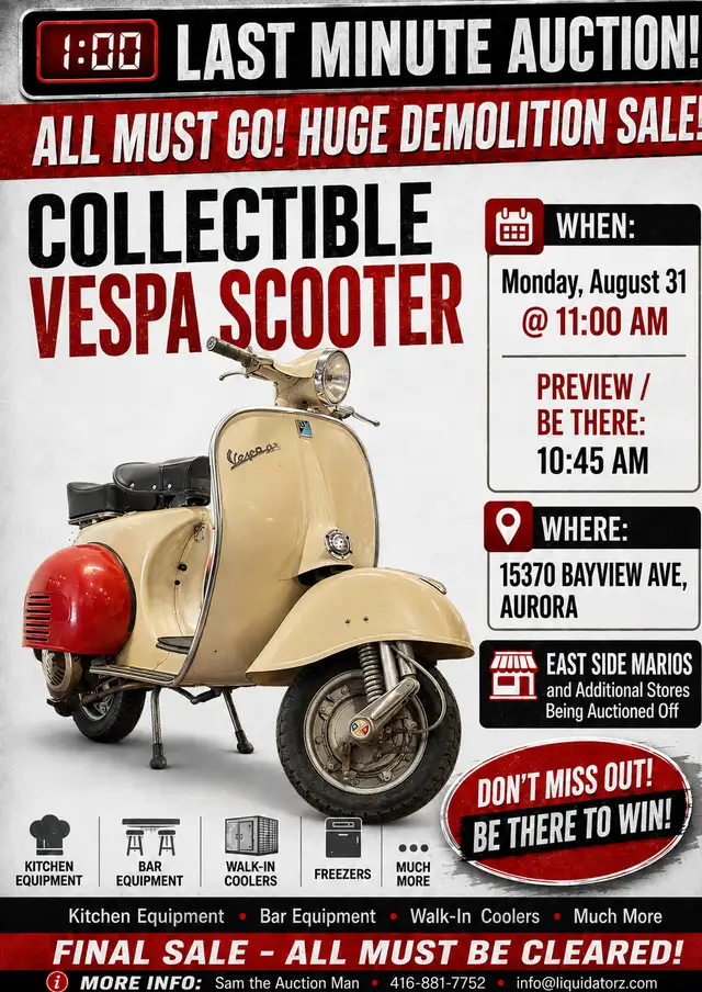 LAST MINUTE AUCTION – ALL MUST GO! HUGE DEMOLITION SALE – MONDAY ...