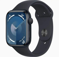 Apple Watch Series 9 45mm Aluminum Case with Sport Band - Black,