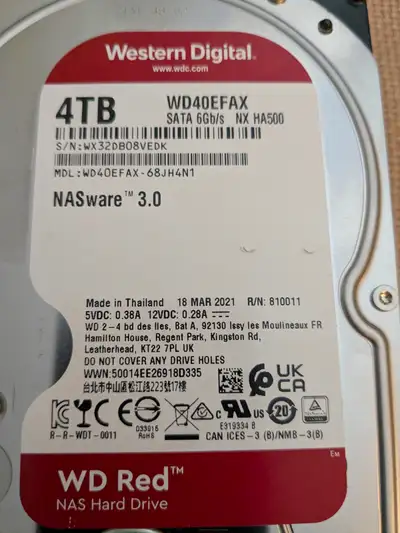 WD RED NAS 4TB Hard Drives, View more