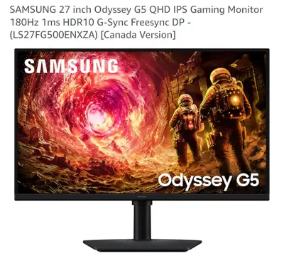 Samsung 27 inch Odyssey G5 IPS gaming monitor, View more