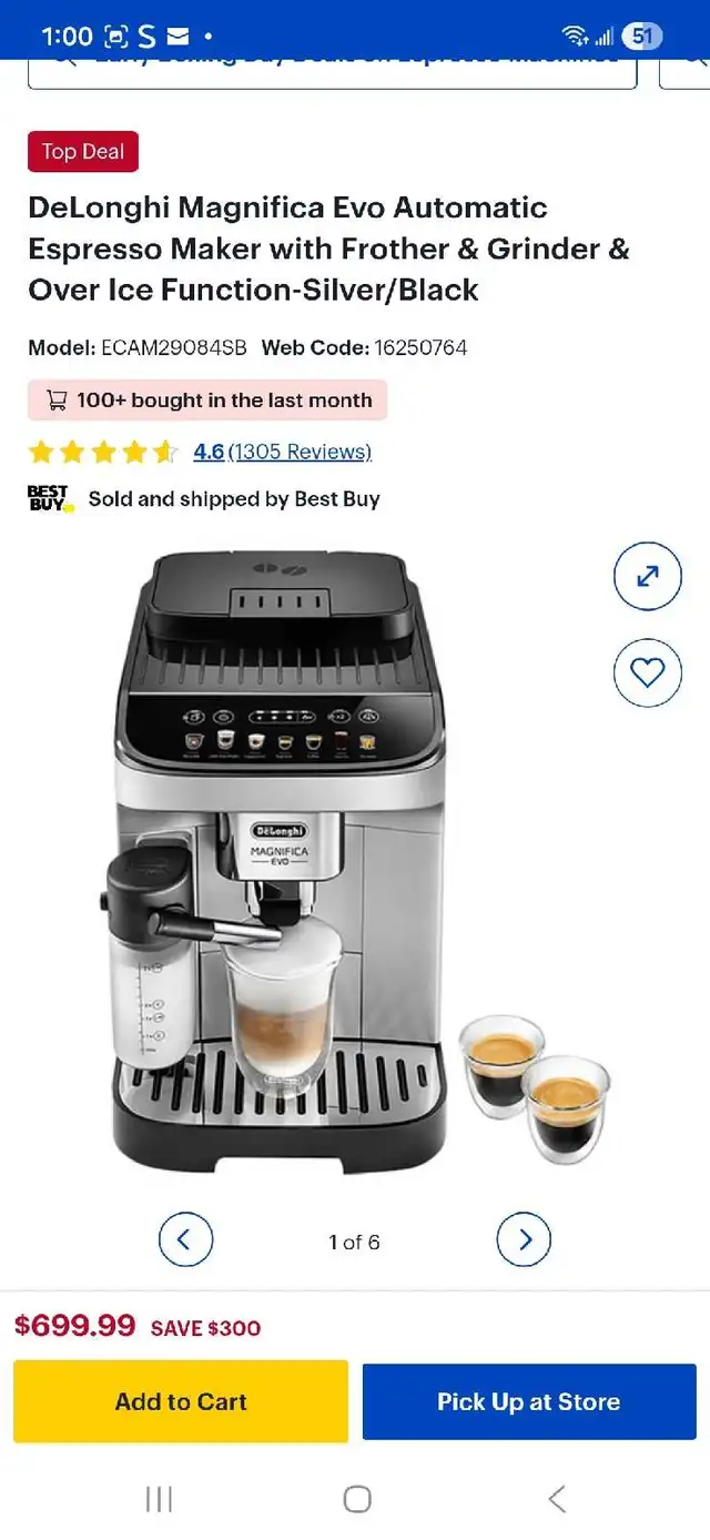 DeLonghi Magnifica Evo64728171693954120