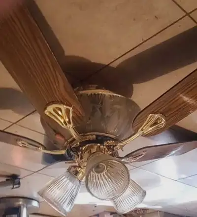 Classic vintage-style double-lighting Ceiling Fan, View more