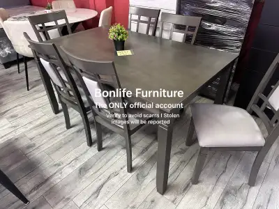 7pc wooden dining table set on sale , View more