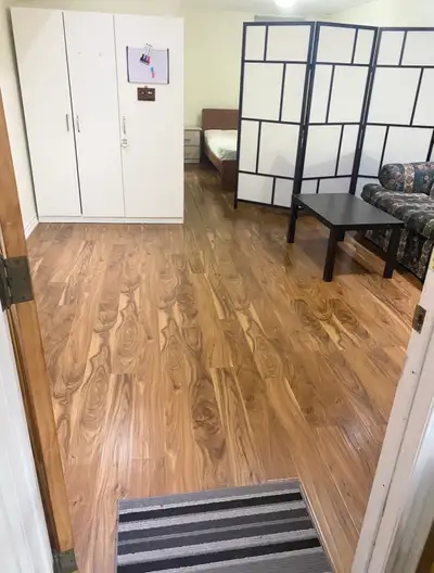 Private, furnished, spacious, quiet, clean studio apartment in basement of house near Bathurst and F...