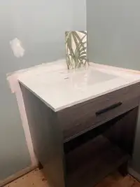25'' Single Bathroom Vanity with Acrylic Top