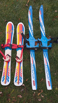 Kids skis, price for both sets