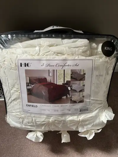 BNIB king ivory comforter set, View more