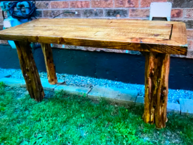 Custom made rustic solid wood table in Other Tables in Mississauga / Peel Region - Image 2