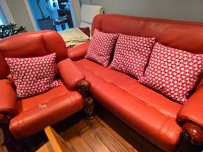 Free sofa and arm chair, View more