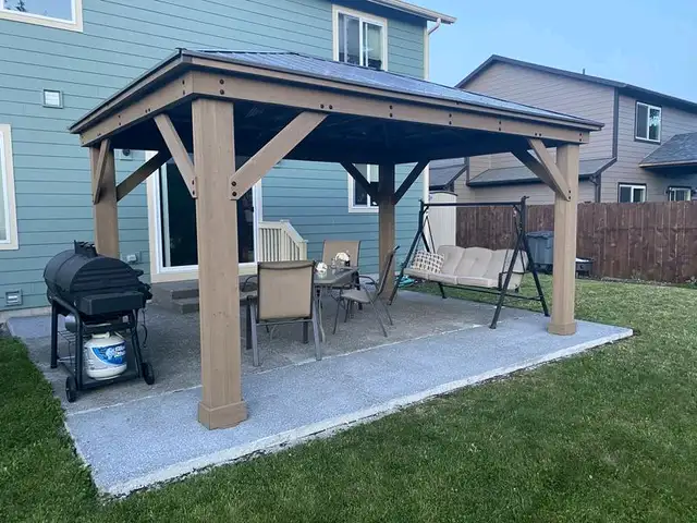 *SUPPLIED    & INSTALLED* YARDISTRY  WOOD GAZEBO 12X16 in Other in Mississauga / Peel Region - Image 2