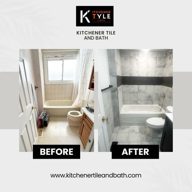 Tile Installs and Bathroom Renovations  in Renovations, General Contracting & Handyman in Kitchener / Waterloo - Image 2