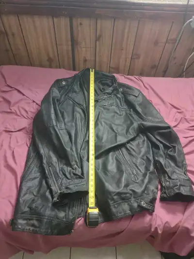 premium faux leather plus size jacket., View more