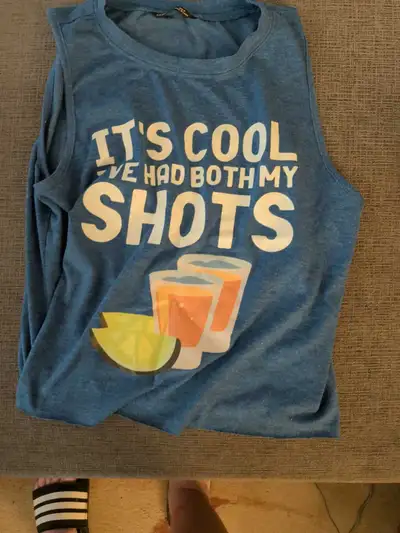 humorous graphic tank top pick up in st Albert, View more