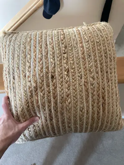 Jute Braided Throw Pillow, View more