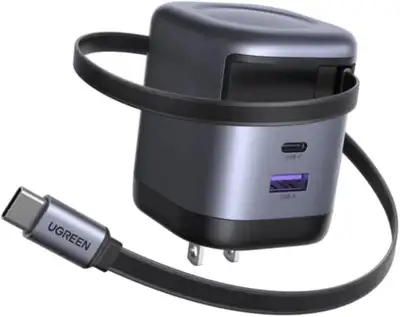 UGREEN 65W Retractable USB C Charger Block, View more