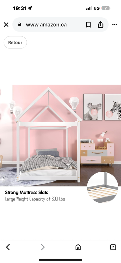 Lit twin une place maisonnette pour enfant excellent état, View more