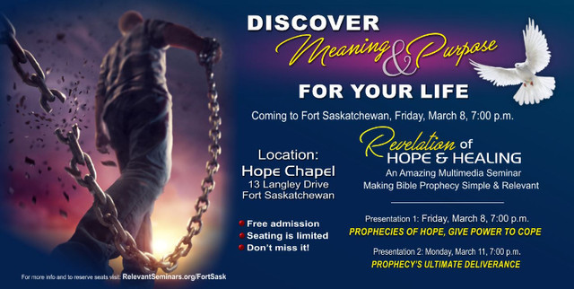 REVELATION OF HOPE AND HEALING - Seminar (Friday, Mar 8 @ 7pm) in Events in Strathcona County