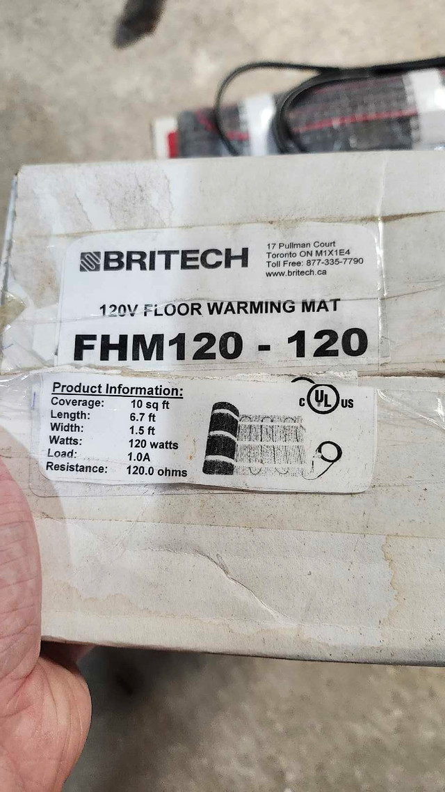 Britech In floor heating system in Electrical in Muskoka