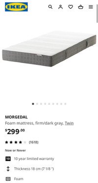 Two (2) Twin Morgedal IKEA Mattresses