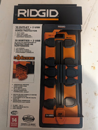 Ridgid 10 outlet power bar NEW still in box