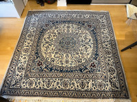 Persian rug Nain silk & wool hand made in Iran 205 x 192
