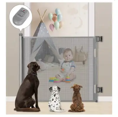 Retractable Baby Gate Grey, View more