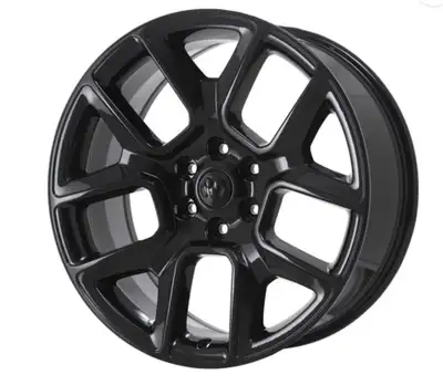 Selling a set of 4 OEM Ram 1500 22” wheels (6-lug) wrapped in Rockblade 767 M/T 33x12.50R22 tires. T...