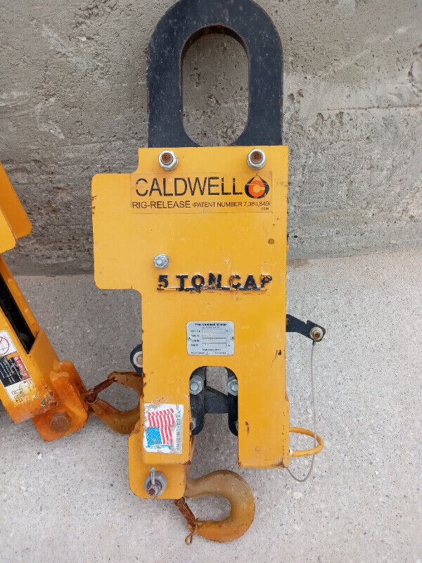 Caldwell RR-5 ton Crane rig releases. Used 1 job for sale  
