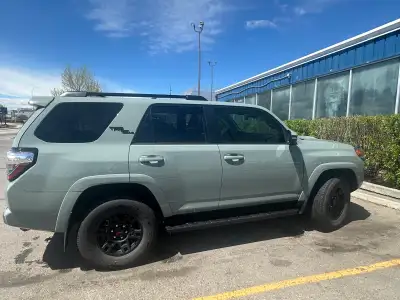 2023 4Runner TRD Off Road, Lunar Rock Exterior, Black Softex Interior, TRD Black Rims, Black out bad...