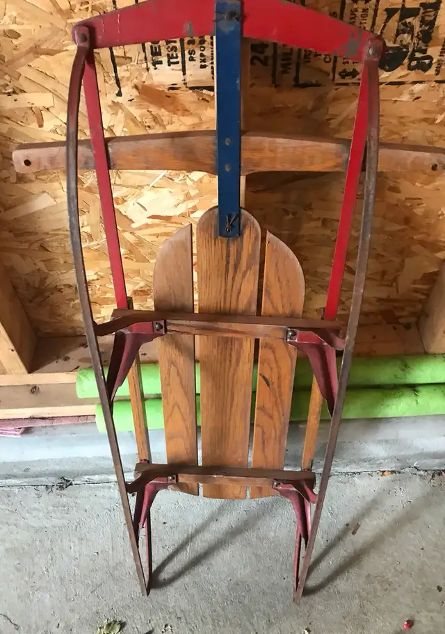 Vintage 1960’s Flexible Flyer Wood & Metal Child’s Sled in Toys & Games in City of Toronto - Image 5