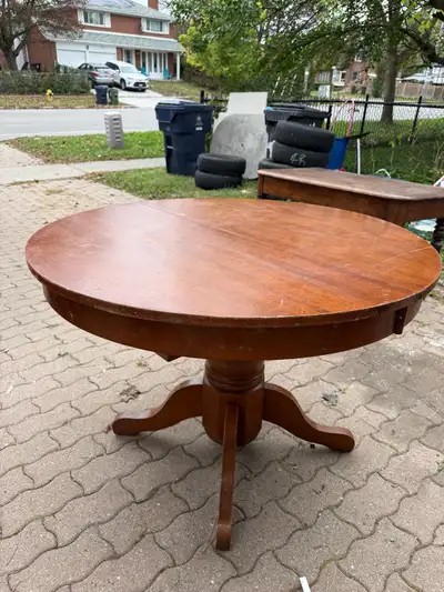 walnut circle expandable table, View more