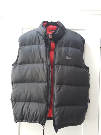 Vintage 90s NIKE ACG FullZip Goose Down Black Vest Jacket Size L, View more