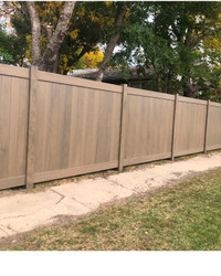 Vinyl Fence - Brown Ash Color