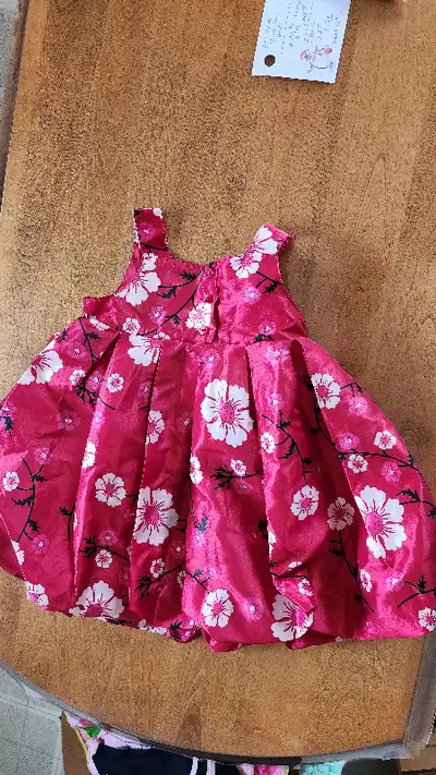 Pink Flowered Dress 24 Months