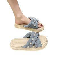 2024 New Fairy Style Platform Dissolved Shoes Seaside Beach Slip