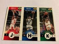 MICHAEL JORDAN/PENNY HARDAWAY/SHAWN KEMP 1996 UPPER DECK CC MINI