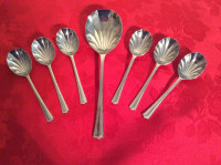 Chrome Plated ART DECO Dessert Spoons, Circa 1930