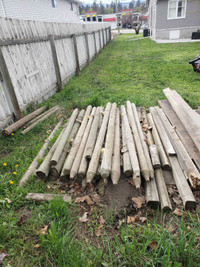 Round fence posts 3"  and 4"