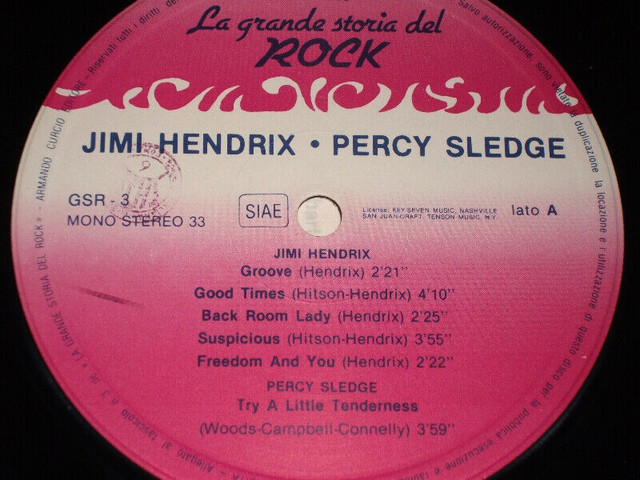 Jimi  Hendrix & Percy Sledge & Bob Marley (1981) LP dans CD, DVD et Blu-ray  à Ville de Montréal - Image 3