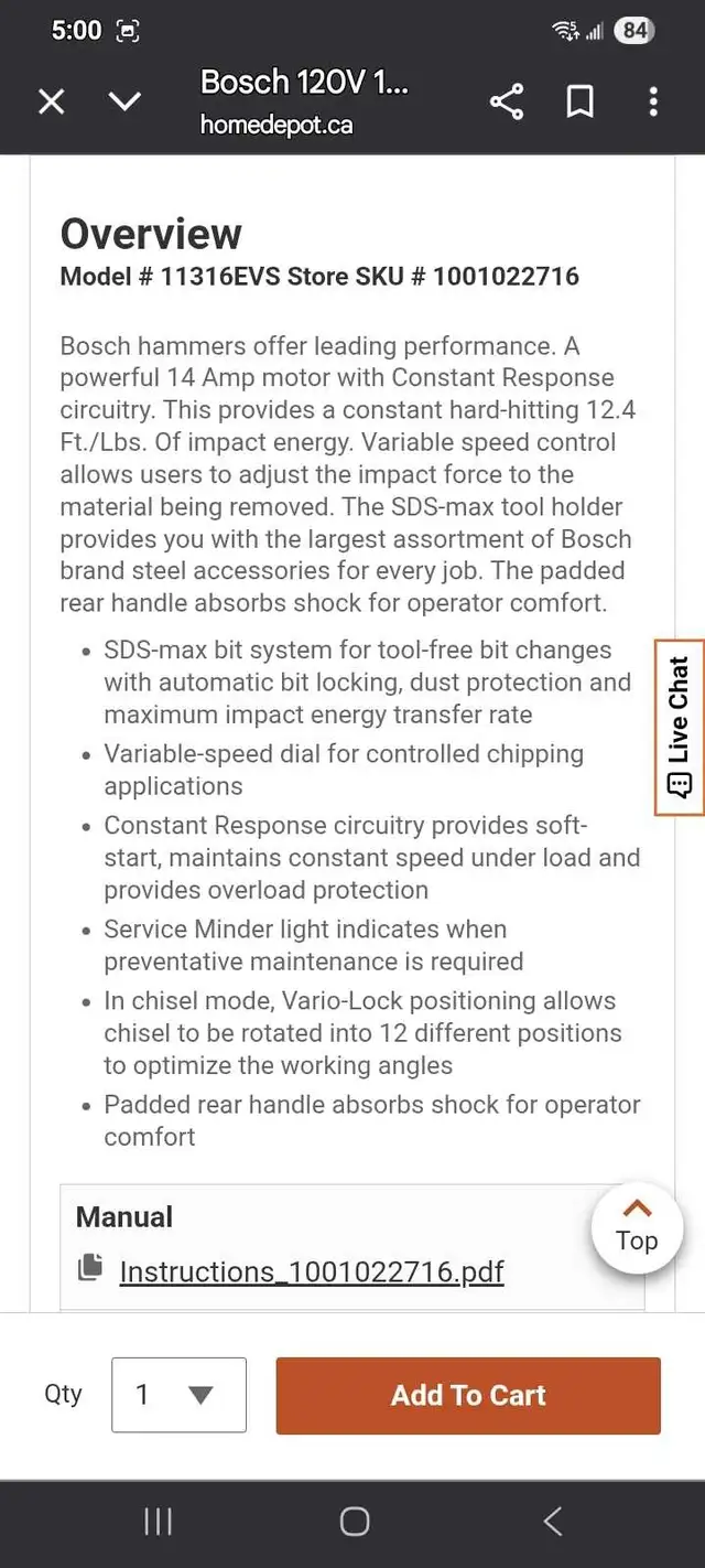 BOSCH SDS MAX DEMOLITION  HAMMER in Power Tools in Hamilton - Image 5