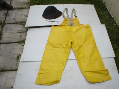 IMPERMEABLE DE TRAVAIL RAIN COAT HAT PANTS PANTALON KIT CHAPEAU, View more