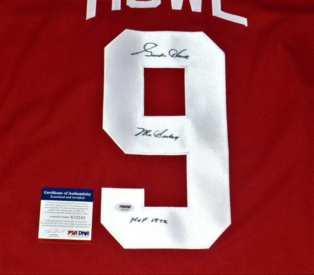 GORDIE HOWE SIGNED DETROIT RED WINGS CCM HERITAGE WOOL JERSEY PSA/DNA AUTH  COA