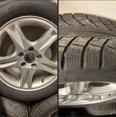 For Sale: Volvo Alloy Wheels with Tires (205/55 R16) Selling a complete set of Volvo alloy wheels wi...