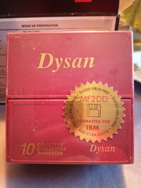 Dysan 100 Floppy Diskettes MF2 - 3.5" Box Of 10 Factory Sealed